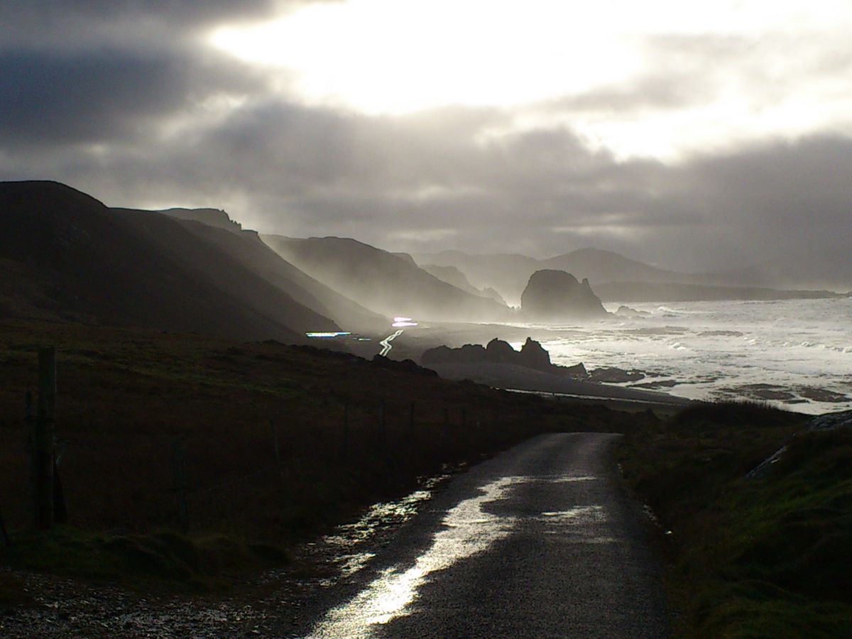 Mist over mountains near Malin Head, Ireland. Taken with Xperia Ray Smartphone.