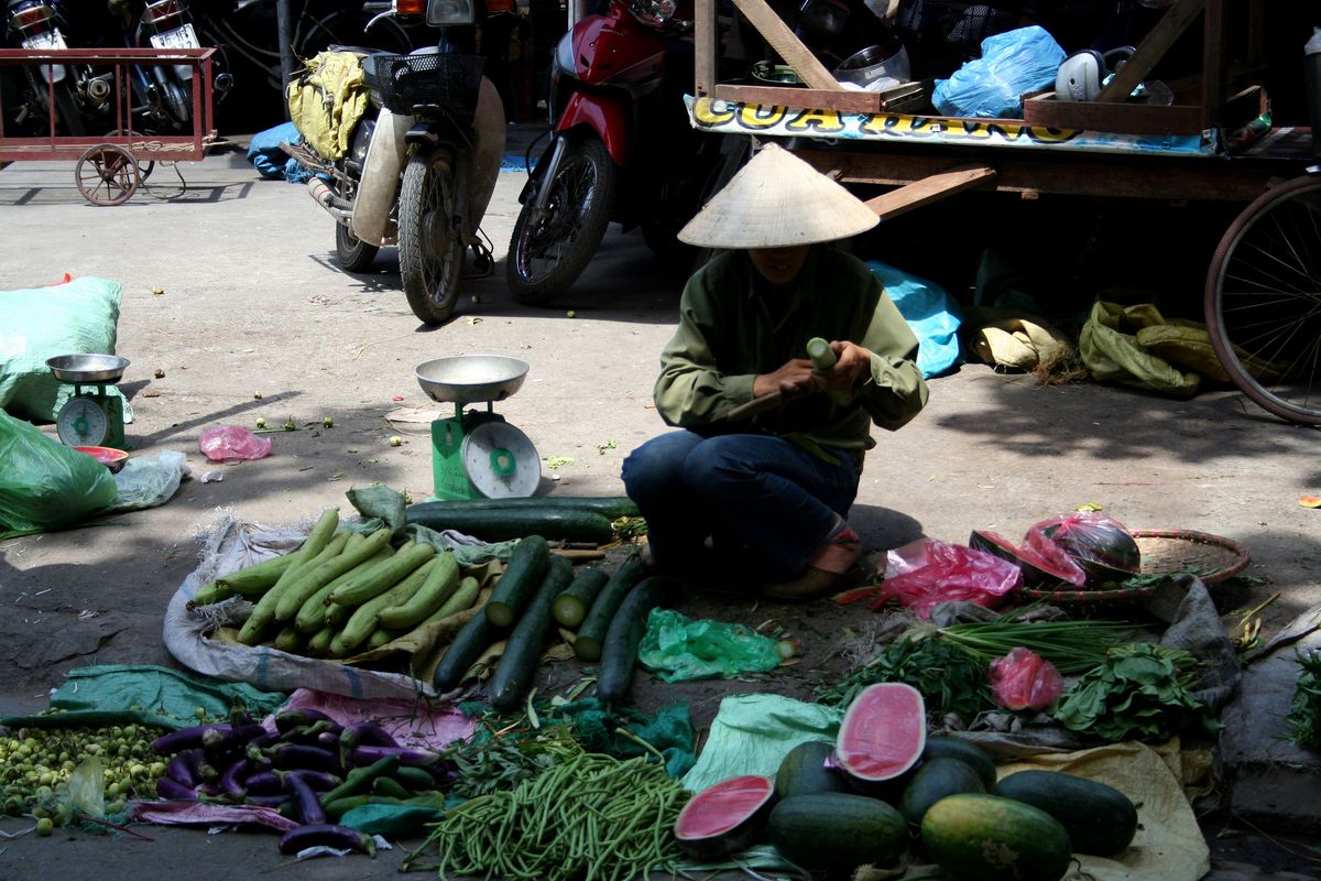 Naar de lokale markt in hai phong