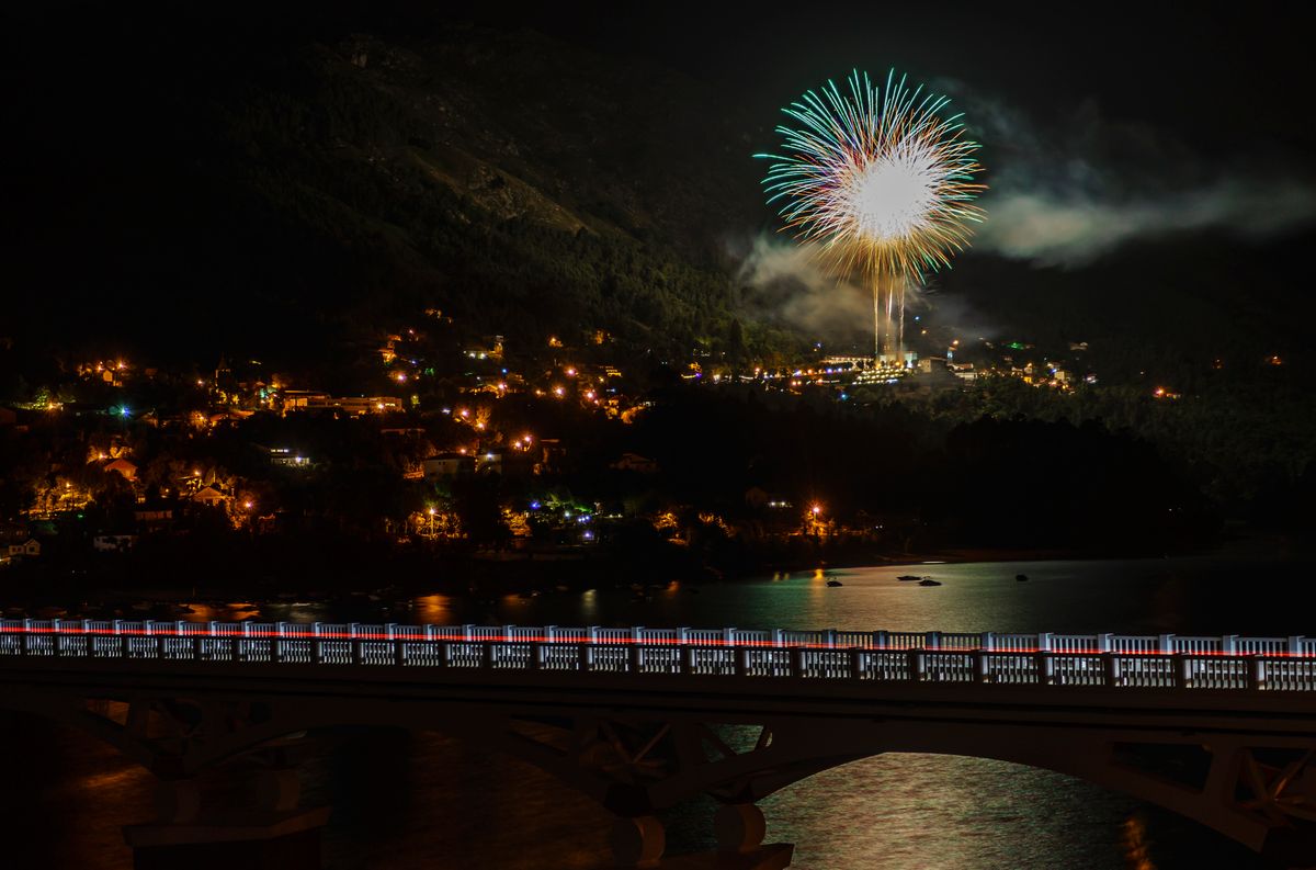 fireworks in the mountain